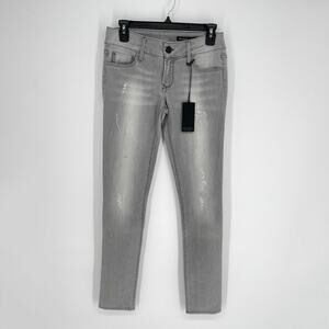 Black Orchid Denim NEW Gray Black Jewel Mid Rise Jegging Jeans Sz 27 *SPOTS*